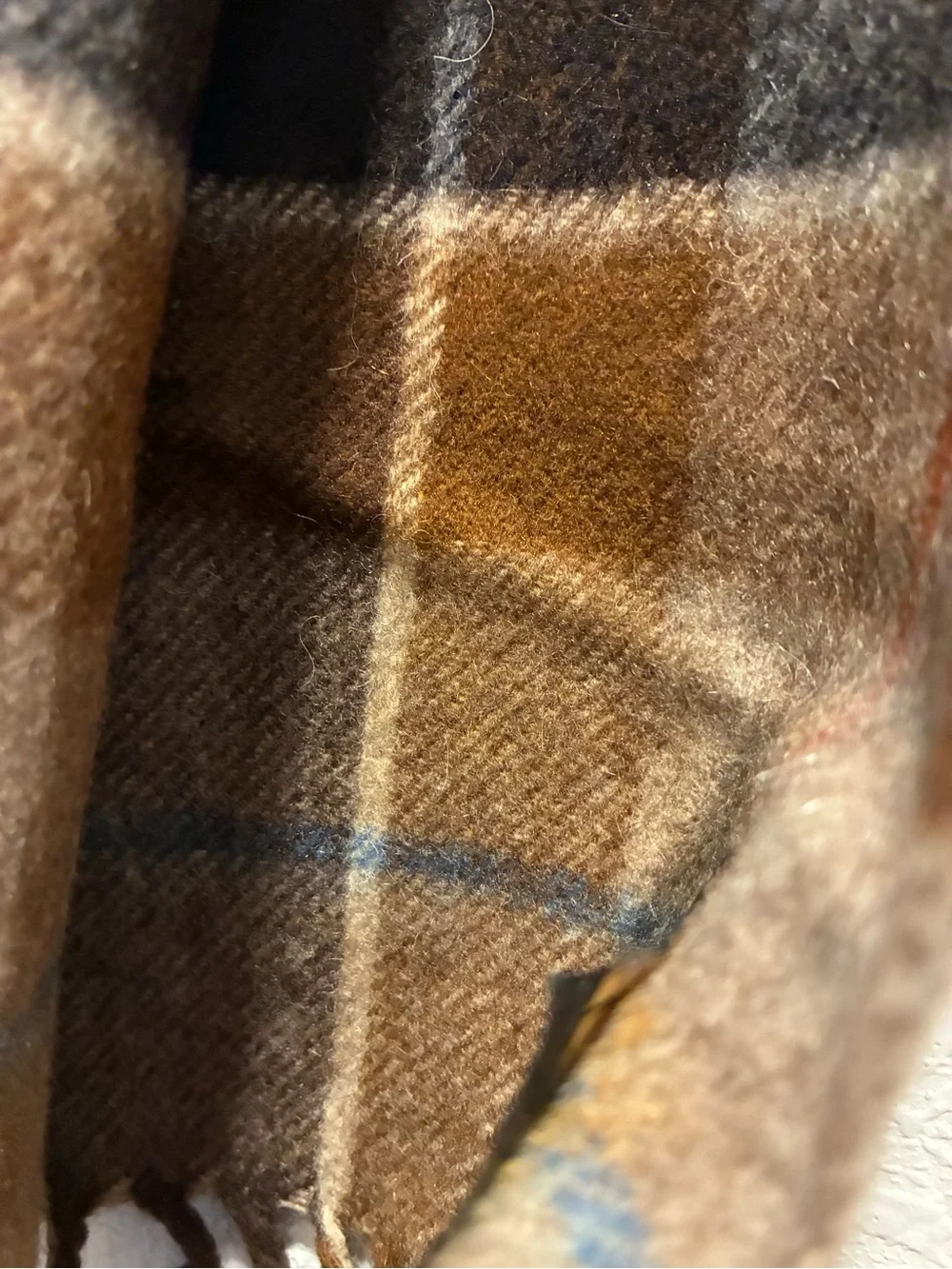 Vintage Christian Dior Monsieur plaid scarf 100% cashmere Western Germany